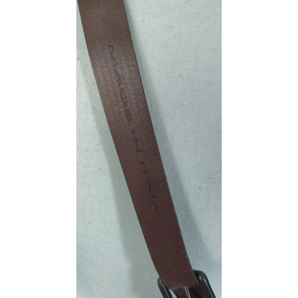 Remo Tulliani Genuine Italian Leather Belt 46 Made In Italy 157202 Brown Diamond